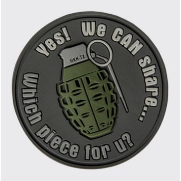 PATCH GRENADA - WE CAN SHARE - ROTUND - GREY