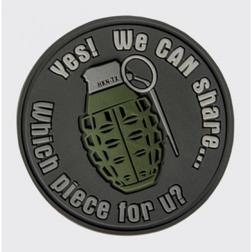 PATCH GRENADA - WE CAN SHARE - ROTUND - GREY