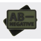 PATCH GRUPA SANGUINA - O POZITIV - OLIVE GREEN
