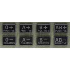 PATCH GRUPA SANGUINA - B POZITIV - NEGRU