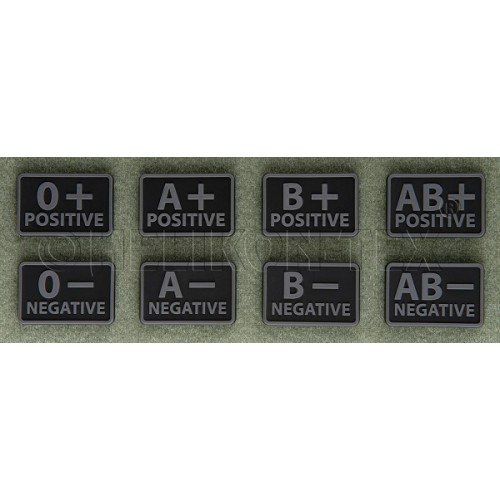 PATCH GRUPA SANGUINA - AB NEGATIV - NEGRU