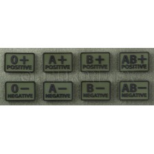 PATCH GRUPA SANGUINA - B POZITIV - OLIVE GREEN