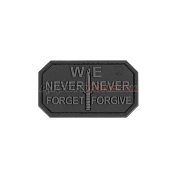 PATCH CAUCIUC - MESAJ NEVER FORGET - BLACK