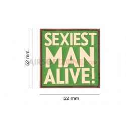 PATCH CAUCIUC - MESAJ SEXIEST MAN ALIVE - MULTICAM