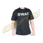 TRICOU NEGRU CU IMPRIMEU SWAT