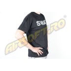 TRICOU NEGRU CU IMPRIMEU SWAT