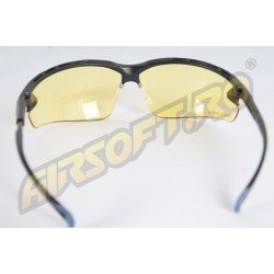YELLOW LENS PROTECTIVE GLASSES WITH ADJUSTABLE TEMPLATES