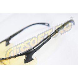 YELLOW LENS PROTECTIVE GLASSES WITH ADJUSTABLE TEMPLATES