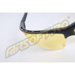 YELLOW LENS PROTECTIVE GLASSES WITH ADJUSTABLE TEMPLATES