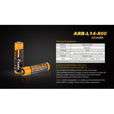 ACUMULATOR ARB-L 14-800 - 3.6V - 800MAH