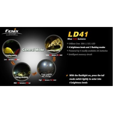 FLASHLIGHT LD41  XM-L U2 MODEL