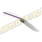 KNIFE WITH WHITE-VIOLET HANDLE