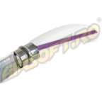 KNIFE WITH WHITE-VIOLET HANDLE