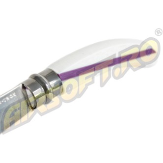 KNIFE WITH WHITE-VIOLET HANDLE