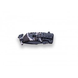 BRICEAG RESCUE CU DESCHIDERE RAPIDA - 8.5 CM - BLACK CAMO