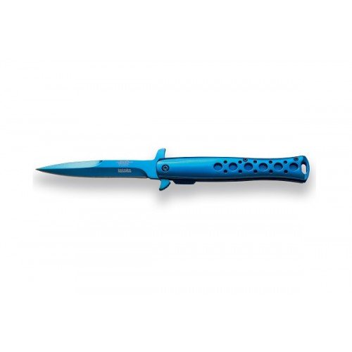 BRICEAG CU DESCHIDERE RAPIDA - FULL BLUE TITANIUM COATED - 10 CM