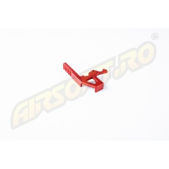RETRO ARMS CNC EXTENDED CHARGING HANDLE AR15 - A - RED