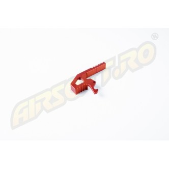 RETRO ARMS CNC EXTENDED CHARGING HANDLE AR15 - A - RED