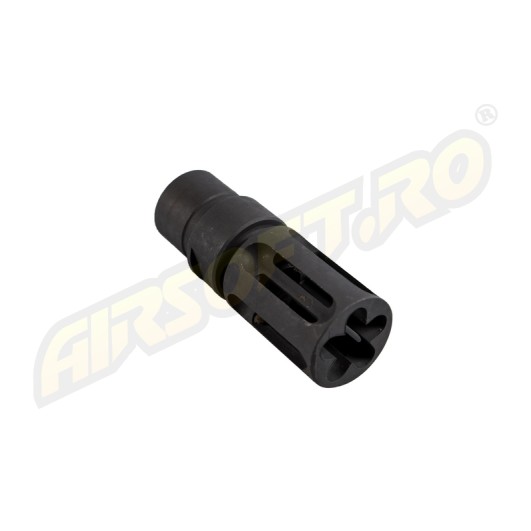 EVOLUTION SOFTAIR FLASH HIDER- CNC STEEL BIRDCAGE - 14MM - CW/CCW
