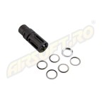 EVOLUTION SOFTAIR FLASH HIDER- CNC STEEL BIRDCAGE - 14MM - CW/CCW
