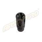 EVOLUTION SOFTAIR FLASH HIDER- CNC STEEL BIRDCAGE - 14MM - CW/CCW
