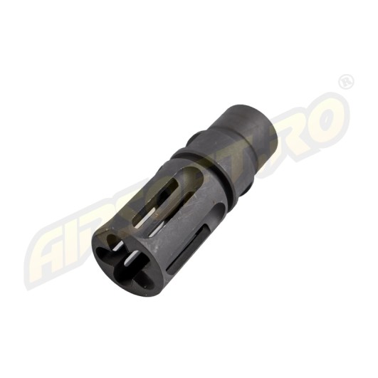 EVOLUTION SOFTAIR FLASH HIDER- CNC STEEL BIRDCAGE - 14MM - CW/CCW