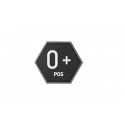 PATCH CAUCIUC - HEXAGON - 0 POZITIV - SWAT