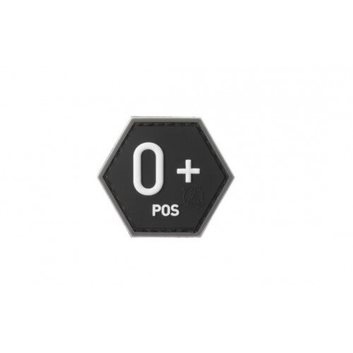 PATCH CAUCIUC - HEXAGON - 0 POZITIV - SWAT