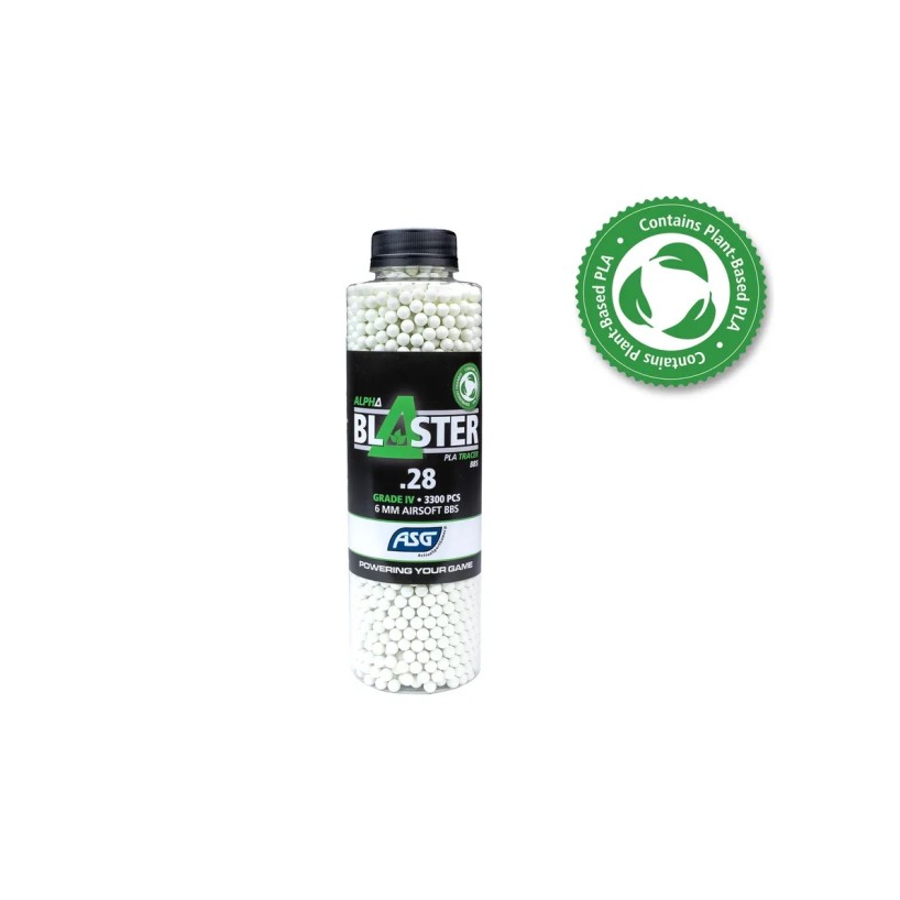 ALPHA BLASTER PALLINI TRACCIANTI VERDI DA 0.28G IN BARATTOLO DA 3300 COLPI