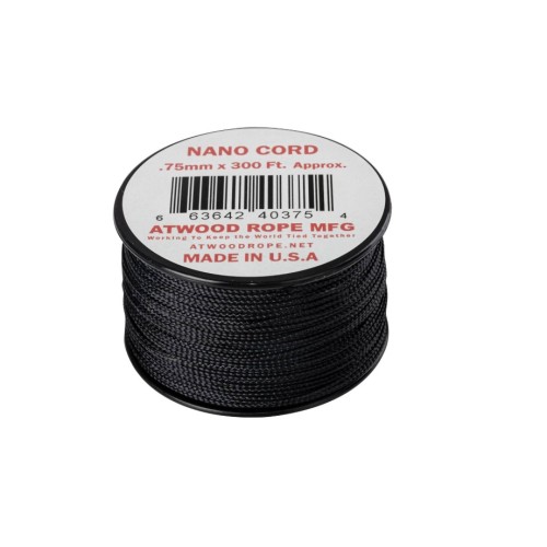 CORDON DE PARASUTA - 91 METRI - NANO CORD 300FT - NEGRU