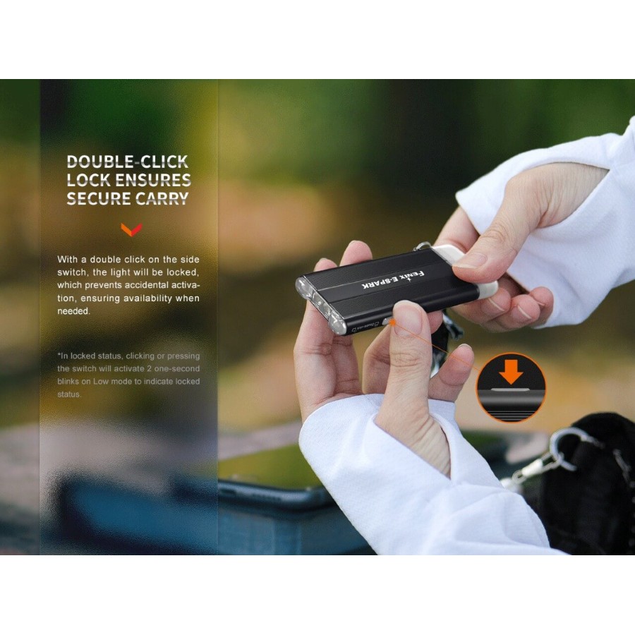 FENIX TORCIA MODELLO E-SPARK, PORTACHIAVI E POWERBANK