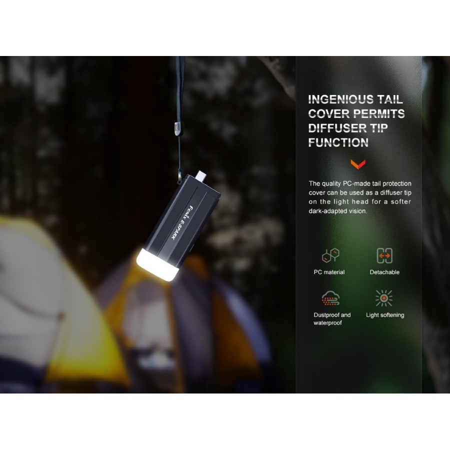 FENIX TORCIA MODELLO E-SPARK, PORTACHIAVI E POWERBANK