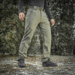 PANTALONI TACTICI SOFT SHEEL DE IARNA - OLIV