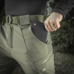 PANTALONI TACTICI SOFT SHEEL DE IARNA - OLIV