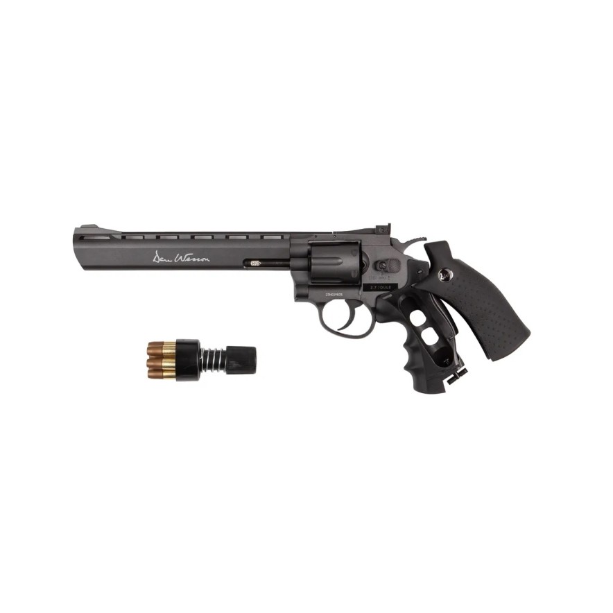 DAN WESSON BLACK 8 INCH REVOLVER - FULL METAL - GNB - CO2