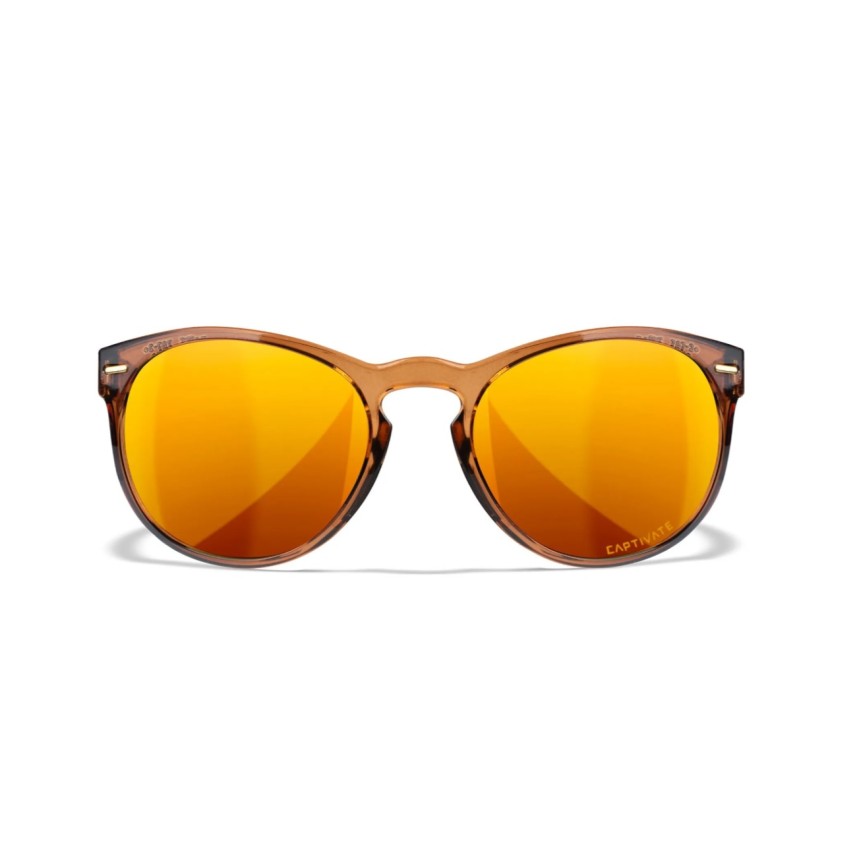 OCHELARI MODEL WX COVERT - LENSES CAPTIVATE POLARIZED BRONZE MIRROR - CRYSTAL ROOTBEER FRAME