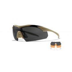 OCHELARI CU PROTECTIE BALISTICA MODEL VAPOR 2.5 - GREY/CLEAR/LIGHT RUST - TAN FRAME