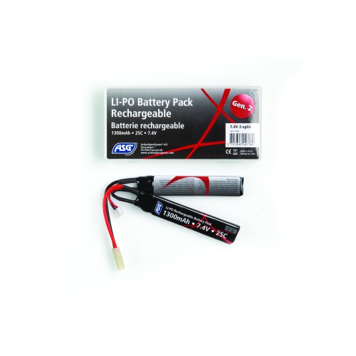 ASG BATTERIA LI-PO 7.4V - 1300 MAH 25C CRANE STOCK