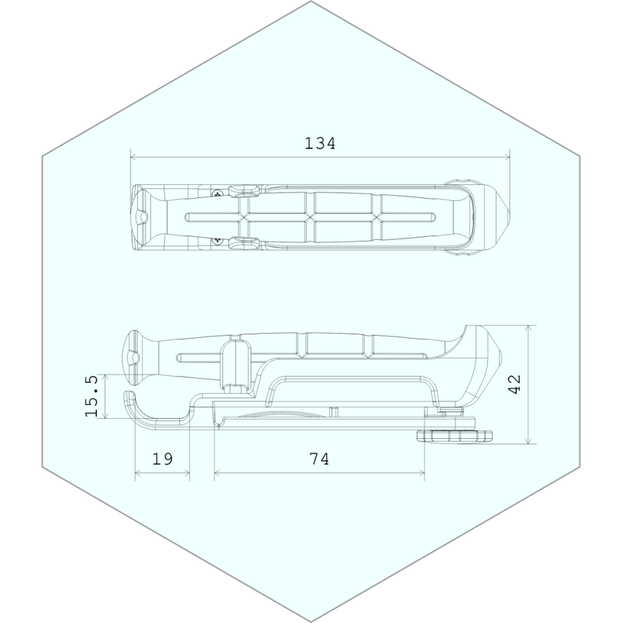 RED CLAW KUBOTAN WITH WINDSHIELD BREAKER AND TECHNOPOLYMER MODULAR CASE