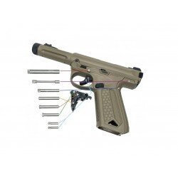 CTM AAP-01 STAINLESS STEEL PIN SET - ELECTROPLATED CHAMELEON