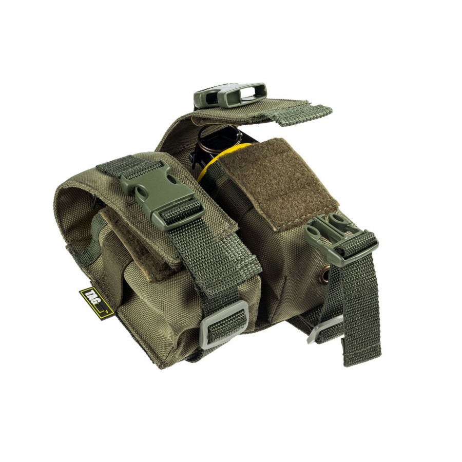 TAGINN DOUBLE HAND GRENADES POUCH - OD