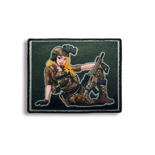 PATCH WOVEN PINUP GIRL NAVY SEAL