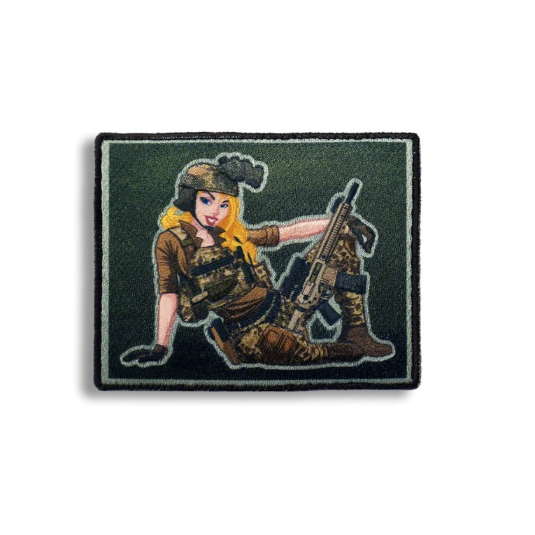 PATCH WOVEN PINUP GIRL NAVY SEAL