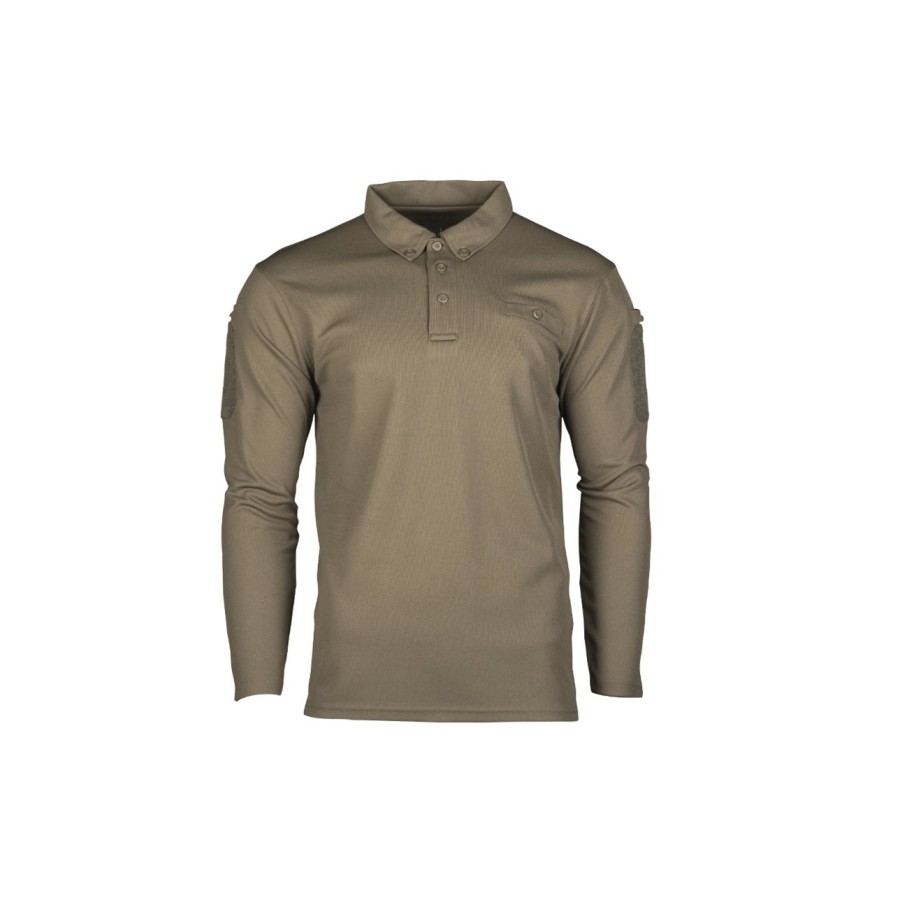 BLUZA TACTICA POLO CU USCARE RAPIDA - MANECA LUNGA - OLIV