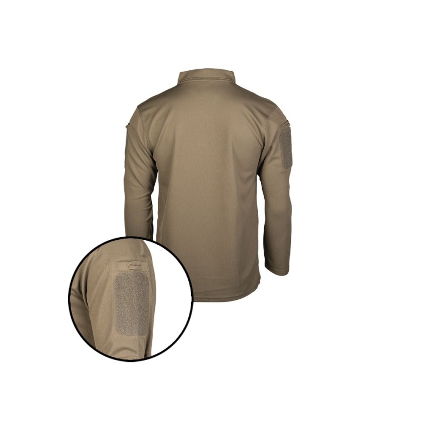 BLUZA TACTICA POLO CU USCARE RAPIDA - MANECA LUNGA - OLIV