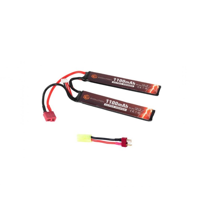 EVOLUTION BATTERIA LI-PO ULTRA POWER 7.4V - 1100 MAH - 20C CRANE STOCK
