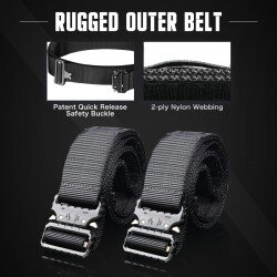 AMOMAX DOUBLE BELT MODEL GREYHAWK - BLACK