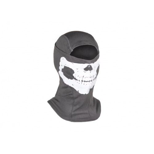 BALACLAVA/HOOD WITH SKULL PRINTING - BLACK