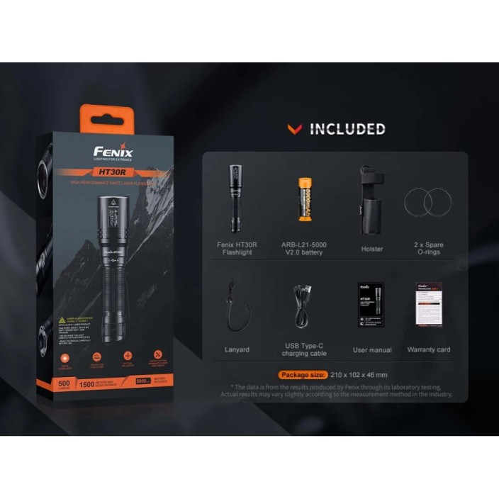 FENIX TACTICAL FLASHLIGHT HT30R LED LASER