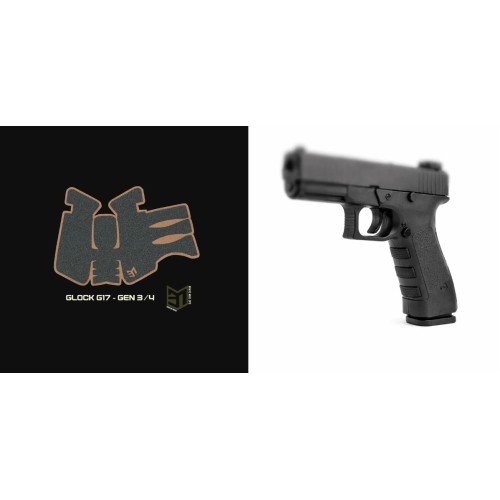 GRIP ADERENT BRAVO MIKE OPS PRECISION GRIPS PENTRU GLOCK G17 GEN3/4